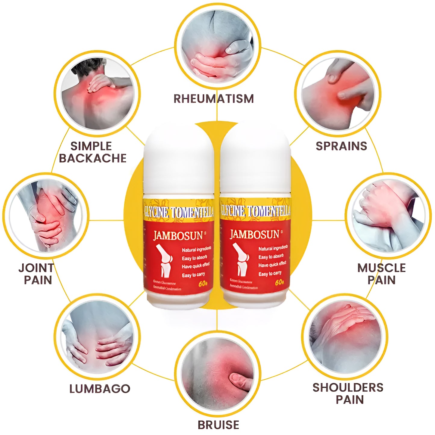 Herbal Instant Pain Relief Roll-On 🌿⚡ (Instant Relief From Back Pain, Leg Pain, Shoulder Pain, Knee Pain, Neck Pain, Sports Injuries, Muscle Pain)